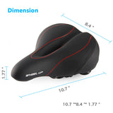 Leather MTB Road Bike Saddle Bicycle Seats Cushion With Tail Lights Warning Light Soft Comfortable Shockproof Breathable