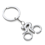 Men Chrome Cycling Road Bike Keychain Keyring Bicycle Key Ring Key Chain Pendant Sporty Creative