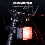 100 Lumen Bike Lights Smart Brake Sensing Rear Lamp USB Charge Waterproof Headlight and Tail Light Sets