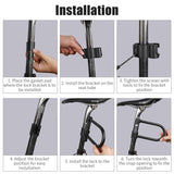 Cycling Bicycle U Shape Lock MTB Road Bike Cable Lock w/ 2 Keys Bracket Motorcycle Scooter E-Bike Lock Anti-theft Safety