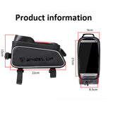 Waterproof Bicycle Front Frame Bag Cycling MTB Road Bike Top Tube Bag Touch Screen 6 inch Phone Bag Holder Pouch