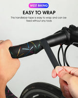 WEST BIKING Soft Bicycle Handlebar Tape EVA PU Bike Bar Tape Professional Cycling Damping Anti-Vibration Wrap With 2 Bar Plugs