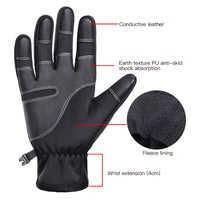 Winter Full Finger Cycling Gloves Outdoor Sports Gloves Touch Screen Polar Thermal Road Bike MTB Breathable Comfortable Soft