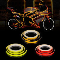 Bicycle Reflective Bands Bike Reflective Stickers Strip MTB Mountain Bike Road Bike Bicycle Wheel Frame Sticker Fluorescent Tape Reflector Sticker Decor