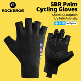 ROCKBROS Half Finger Cycling Gloves MTB Bike Bicycle Sport Gloves Autumn Spring Summer SBR Pad Men Women Breathable Shockproof