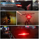 Leather MTB Road Bike Saddle Bicycle Seats Cushion With Tail Lights Warning Light Soft Comfortable Shockproof Breathable