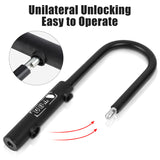 Cycling Bicycle U Shape Lock MTB Road Bike Cable Lock w/ 2 Keys Bracket Motorcycle Scooter E-Bike Lock Anti-theft Safety