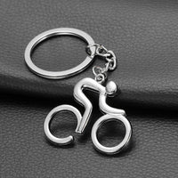 Men Chrome Cycling Road Bike Keychain Keyring Bicycle Key Ring Key Chain Pendant Sporty Creative