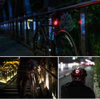 Bicycle Tail Light Helmet Lamp Seat Post Warning Light Multifunctional USB Chargable Cycling Bike Rear Light Safety Night Ultralight Bike Accessories