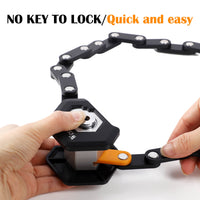 Foldable Cycling Bike Lock MTB Road Bicycle Hamburg Lock Scooter Electric E-Bike Chain Lock High Security Anti-Theft