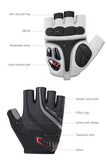 Half Finger Cycling Bicycle Gloves Sport MTB Road Bike Gloves Breathable Gel Shockproof