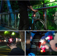 Bicycle Tail Light Helmet Lamp Seat Post Warning Light Multifunctional USB Chargable Cycling Bike Rear Light Safety Night Ultralight Bike Accessories