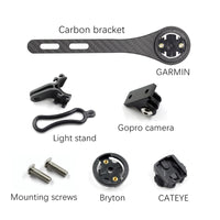 Bicycle Computer Mount Holder Headlight Clamp Bike Handlebar Extension Bracket Adapter for GARMIN CATEYE Bryton