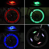 Waterproof LED Bicycle Wheel Spoke Light MTB Road City Bike E-Bike Motorcycle Light Safety Warning Light with Battery