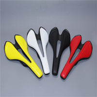 Ergonomics Leather + Carbon Fiber Bicycle Saddle Mountain Road Bike Saddle Seat Cushion Ultralight Comfortable