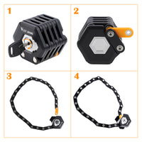 Foldable Cycling Bike Lock MTB Road Bicycle Hamburg Lock Scooter Electric E-Bike Chain Lock High Security Anti-Theft