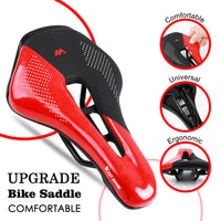 Comfortable Bicycle Saddle Mountaibn Road Bike Seat Cushion Pad Wear-resistant PU Leather Hollow