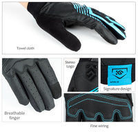 Cycling Bicycle Gloves Winter Thermal Bike Outdoor Sports Gloves Full Finger Touch Screen Wrist Buckle Waterproof Gloves Men Women