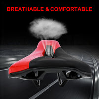 Comfortable Bicycle Saddle Mountaibn Road Bike Seat Cushion Pad Wear-resistant PU Leather Hollow