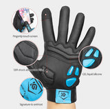 Cycling Bicycle Gloves Winter Thermal Bike Outdoor Sports Gloves Full Finger Touch Screen Wrist Buckle Waterproof Gloves Men Women