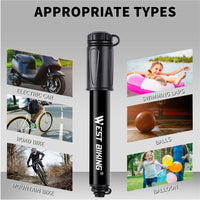 Bicycle Pump Mini Portable MTB Road Bike Pump Cycling Inflator Presta Schrader Valve Hose Pumps Bicycle Accessories