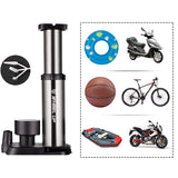 Portable Bike Air Pump Bicycle Inflator Foot Pump With Pressure Gauge 120 PSI Presita & Schracder Value