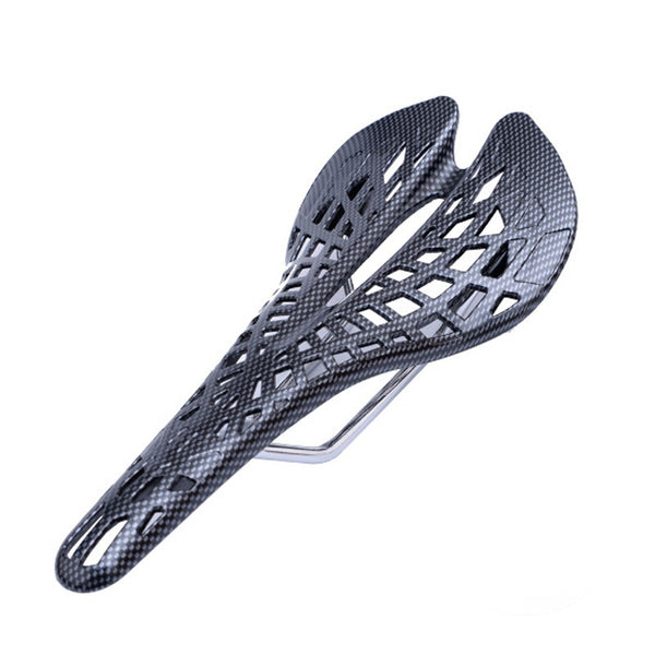 Carbon Fiber Texture Bicycle Saddle MTB Road Bike Seat Cushion Spider Hollow Saddle Comfortable Durable