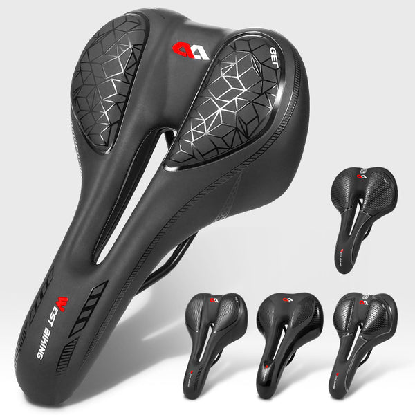 Silica GEL Bicycle Saddle MTB Mountain Road Bike Cushion Seat Saddle Breathable Hollow Soft Shock Absorbing