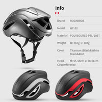 ROCKBROS Cycling Helmet MTB Road Bike E-Bike Helmet Sport Skateboard Helmet Integrally-molded Shockproof Ultralight Men Women