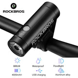 ROCKBROS Cycling Bike Front Light Headlight MTB Bicycle Light Lamp Flashlight Rainproof USB Rechargeable 800LM LED 4000mAh