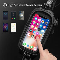 ROCKBROS Bicycle Frame Bag Top Tube Bags Phone Bag Touch Screen Below 6.5" Phone Waterproof