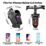 ROCKBROS Bicycle Frame Bag Top Tube Bags Phone Bag Touch Screen Below 6.5" Phone Waterproof