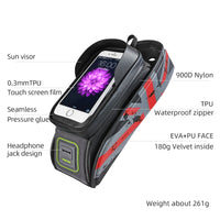 ROCKBROS Cycling Bicycle Frame Bag MTB Road Bike Front Top Tube Bag Phone Bag Holder Rainproof Touch Screen Bike Accessories