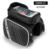 ROCKBROS Bicycle Frame Bag MTB Road Bike Front Top Tube Bag Phone Bag Holder Rainproof Touch Screen Bike Accessories