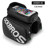 ROCKBROS Bicycle Frame Bag MTB Road Bike Front Top Tube Bag Phone Bag Holder Rainproof Touch Screen Bike Accessories