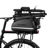 ROCKBROS Bicycle Carrier Bag MTB Road Bike Rack Bag Trunk Pannier Cycling Multifunctional Large Capacity Travel Bag With Rain Cover