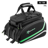 ROCKBROS Bicycle Carrier Bag MTB Road Bike Rack Bag Trunk Pannier Cycling Multifunctional Large Capacity Travel Bag With Rain Cover