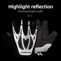 ROCKBROS Cycling Gloves MTB Road Biek Bicycle Outdoor Sport Gloves Half Finger Shockproof Summer Autumn Men Women