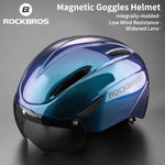 Cycling Bicycle Helmet Integrally-molded Breathable Helmet Men Women Goggles Lens Aero MTB Road Bike Helmet