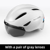 Cycling Bicycle Helmet Integrally-molded Breathable Helmet Men Women Goggles Lens Aero MTB Road Bike Helmet