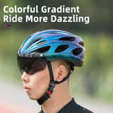 Cycling Bicycle Helmet Integrally-molded Breathable Helmet Men Women Goggles Lens Aero MTB Road Bike Helmet