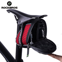 ROCKBROS Cycling Bicycle Seatpost Bag MTB Road Bike Rear Tail Bag Saddle Bag 3D Shell Rainproof Reflective Shockproof Bike Accessories