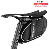 ROCKBROS Cycling Bicycle Seatpost Bag MTB Road Bike Rear Tail Bag Saddle Bag 3D Shell Rainproof Reflective Shockproof Bike Accessories