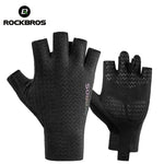 ROCKBROS Half Finger Cycling Gloves MTB Bike Bicycle Sport Gloves Autumn Spring Summer SBR Pad Men Women Breathable Shockproof