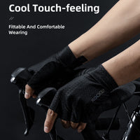 ROCKBROS Half Finger Cycling Gloves MTB Bike Bicycle Sport Gloves Autumn Spring Summer SBR Pad Men Women Breathable Shockproof