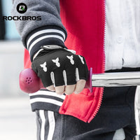 ROCKBROS Children Cycling Bicycle Gloves Summer Balance Bike Roller Skating Gloves Breathable SBR Shockproof Half Finger Gloves