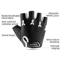 ROCKBROS Children Cycling Bicycle Gloves Summer Balance Bike Roller Skating Gloves Breathable SBR Shockproof Half Finger Gloves