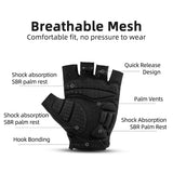 ROCKBROS Cycling Gloves MTB Road Bike Bicycle Sports Gloves Half Finger Shockproof Wear Resistant Breathable Men Women