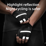 ROCKBROS Cycling Gloves MTB Road Bike Bicycle Sports Gloves Half Finger Shockproof Wear Resistant Breathable Men Women