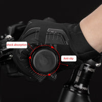 ROCKBROS Full Finger Cycling Gloves Bicycle Bike MTB Outdoor Sports Gloves Men Women Windproof Breathable Anti-slip Shock-absorbing